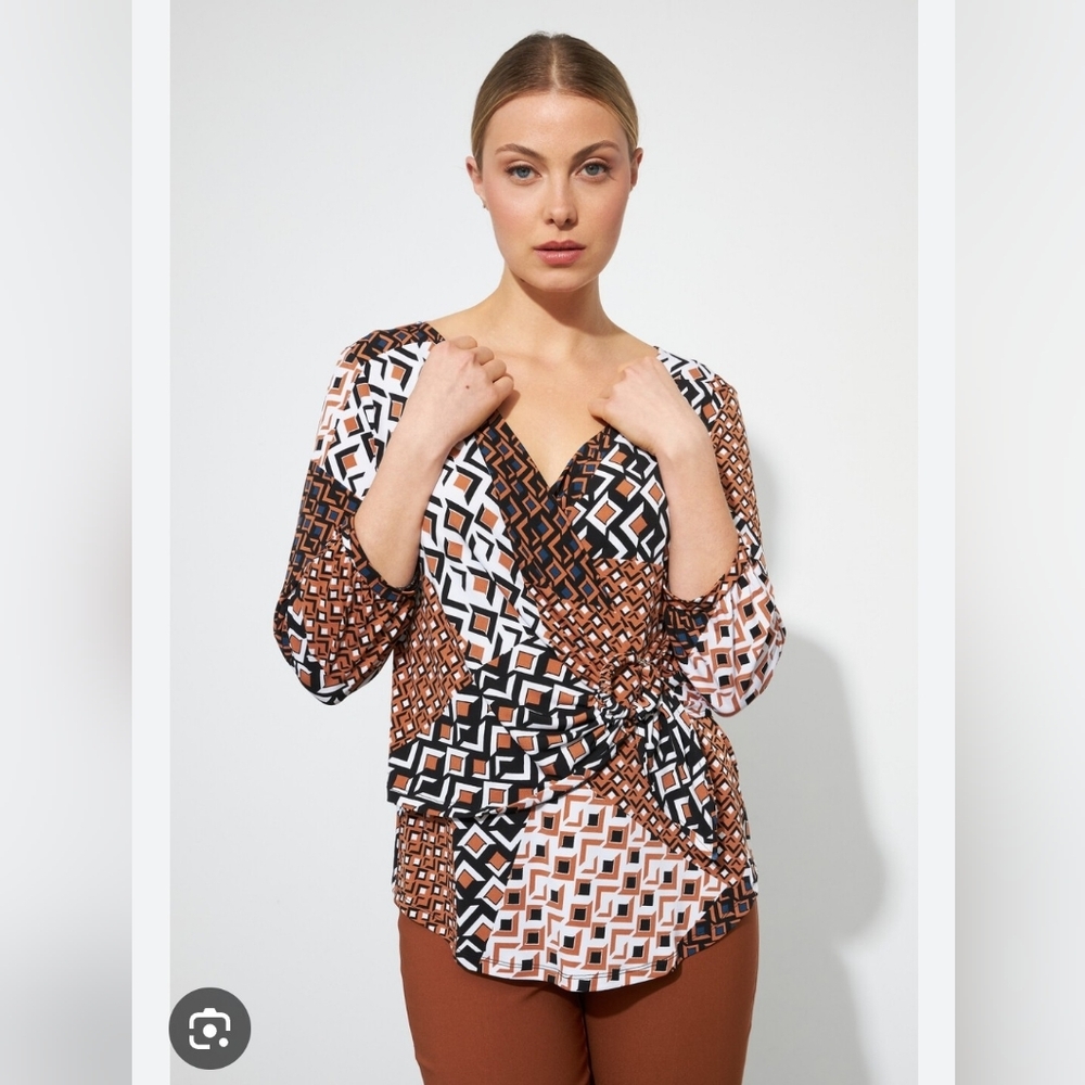 Joseph Ribkoff Multicolor Patterned Blouse New - image 1